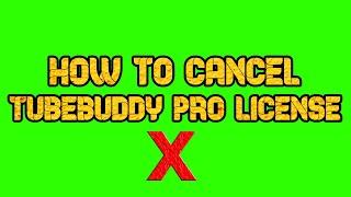 HOW TO CANCEL TUBEBUDDY PRO LICENSE  | HOW TO UPGRADE TUBEBUDDY PRO LICENSE