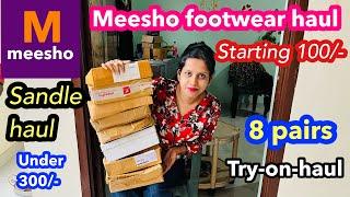 Meesho footwear haul | 8 pairs try on haul | starting ru 130/-🩴 #risha #meeshohaul #meesho