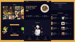 Build A Restaurant Website Using HTML, CSS & JS