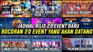 LEAKED 20 FREE MOBILE LEGENDS EVENTS THAT WILL BE PRESENT,ML X AGENT ALI, KOF REVAMP, VALENTINE'S