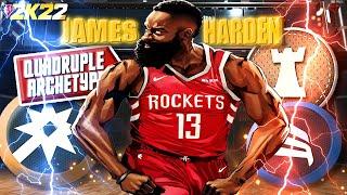 MVP JAMES HARDEN QUADRUPLE ARCHETYPE Facilitating Finisher Build 47 Badges in NBA 2K22