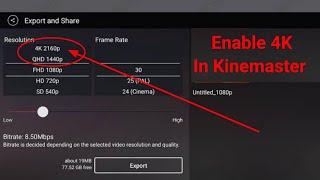 Kinemaster 4k option not generate problem | kinemaster 4k video export problem apk download