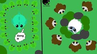 TRAPPING ANIMALS WITH EAGLE AND WRECKING DRAGONS WITH CROCODILE! // Mope.io // Cat Origins