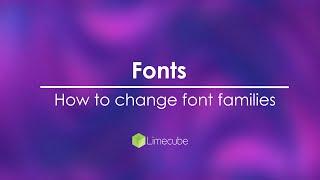 Changing Website Fonts | Limecube AI Website Builder