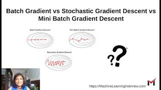 Batch Gradient Descent vs Mini-Batch Gradient Descent vs Stochastic Gradient Descent