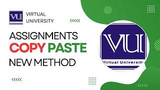 How to copy paste VU assignments || word sy copy krny ka treeka VULMS