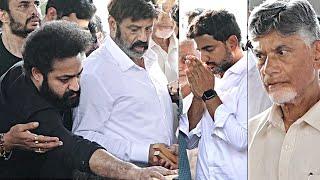 NTR, Balakrishna, Chandrababu And Nara Lokesh Participates Last Rites Of Taraka Ratna |Daily Culture