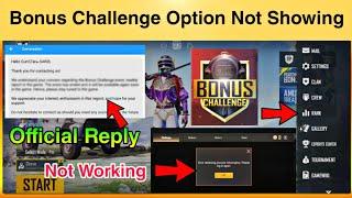 bonus Challenge option Not Showing | pubg bonus challenge | pubg weekly report option not working |