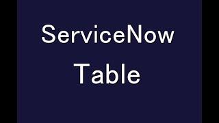 Create table & App in ServiceNow