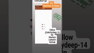FT9 WebView In Flutter | Follow @lakshydeep-14 | #flutter #30flutterTips #lakshydeepVikram