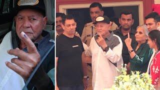 Salman Khan's Parents Salim Khan & Salma Ji VOTE In Maharashtra Elections 2024 | Full SECURITY