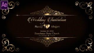 Elegant Cinematic Gold Wedding Invitation in After Effects Tutorial #weddings #weddingplanner