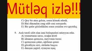 11 Avqust Kollece hazırlıq sınaqı Azərbaycan dili 2021 izahlı/belə düşəcək