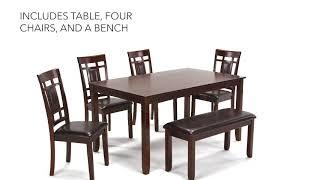 Ashley HomeStore | Bennox Dining Room Table and Chairs with Bench