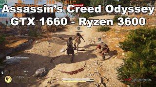 Assassin's Creed Odyssey - GTX 1660 - Ryzen 5 3600 - 1080p - Benchmark