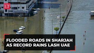 UAE floods: Flooded roads in Sharjah as record rains lash the United Arab Emirates