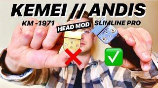 KEMEI 1971 // ANDIS SLIMLINE PRO HEAD SWAP MODIFICATION TUTORIAL