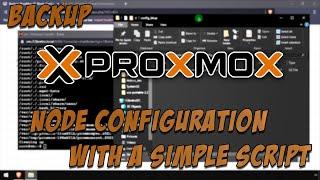 Backup ProxMox VE Node Configuration with Simple Script