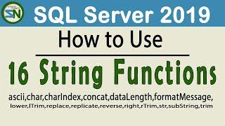 You must master these 16 SQL Server string functions