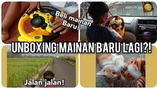 Solusi anak tidak ganggu saat orang dewasa nyetir mobil || Unboxing Mainan Setir Setiran Kokoh