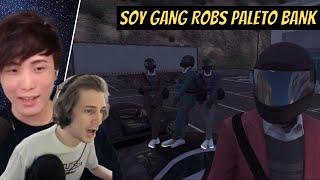 POV from POLICE, Dundee, Benji, Sykkuno, xQc and others | SOY GANG BANK ROBBERY | GTA NoPixel