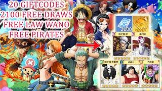 OP Dream Sailor CN Gameplay & 20 Giftcodes - 2100 Free Draws & Free Law Wano One Piece Android Game