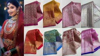 Latest new design Kanchipuram pure handloom silk sarees beautiful designs