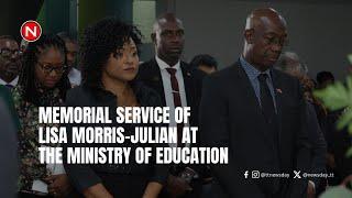 Memorial service of Lisa Morris-Julian at the Ministry of Education