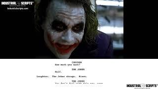 Classic Movie Scenes: THE DARK KNIGHT (2008) // Joker's Pencil Trick Scene // Script-to-Screen