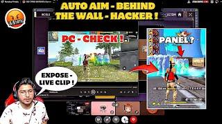 PLAYER USING - HACK IN @NonstopGaming_ LIVE ?| KALI - PC CHECK LIVE !| AUTOAIM - BEHIND WALL !