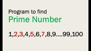 Write a program to print prime numbers between 1 to 100