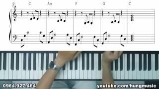 Hướng dẫn đệm hát ballad piano dễ nhất | huong dan dem hat piano ballad | Hung music