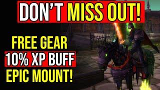 This Event Is Actually Huge! XP Buff, Pre-BiS Gear, Free Mount! - Hallow's End Guide