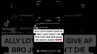 CHEATING ALLY LOTTI NEW BOYFRIEND JUICE WRLD WATCH #shorts #juicewrld #allylotti