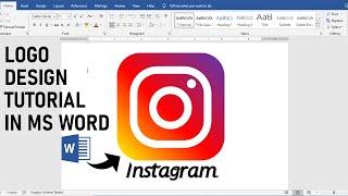 Social Media Logo Making Tutorial in Ms Word --- Instagram Logo Design !!