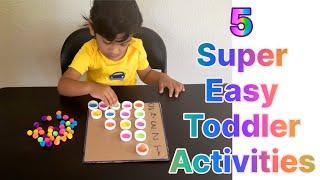 5 DIY Cardboard activities for Toddler and Preschool | Homemade Montessori Activities