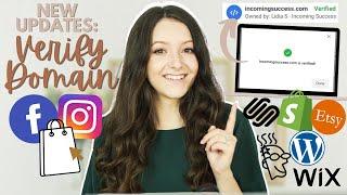 How to verify your Website Domain in Facebook for Instagram Shopping - Business/Commerce Manager