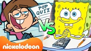 SpongeBob vs Timmy Turner  Wie is de beste leerling? | Nickelodeon Nederlands