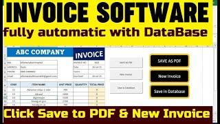 Fully  Automatic Invoice in Excel | Create Invoice Bill in Excel | MS Excel