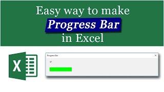 How to make a Simple Progress Bar in excel (Vba)