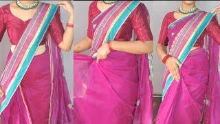 how to wear cotton saree draping tutorial step by step for beginners #sarees #sareewearing