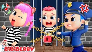 Baby Police Officer Chase Thief ‍ Stranger In Prison | Kids Songs | Bibiberry Nursery Rhymes
