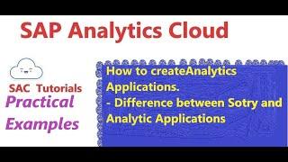 25. How to create Analytic Applications in SAC ( SAP Analytics Cloud)