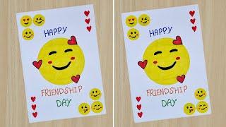 DIY Friendship Day Card  // Friendship Day Card With White Paper // Emoji Friendship Day Card