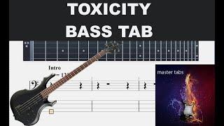 TOXICITY | #systemofadown   | BASS Tab | TUTORIAL#Mastertabs#BestFreeYoutubeMusic# #pop #rock