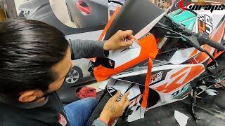 KTM RC 200 Graphic Installation | KTM RC modification | Vwraps Sikar