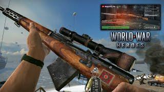 World War Heroes Degtyarev - New Best Sniper  Upgrade & Gameplay ( Long + Short Range )