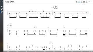 Lynyrd Skynyrd - Free Bird (BASS TAB PLAY ALONG)