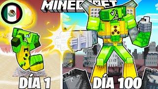 ¡Sobreviví 100 DÍAS como un TITÁN NUCLEAR en Minecraft HARDCORE!