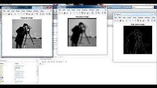 High Pass and Low Pass filtering in Spacial domain with MATLAB